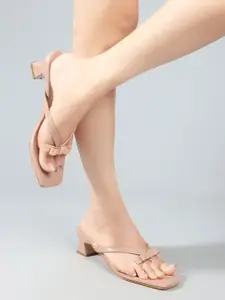 Sole Saga Bow Detail Open Toe Block Heels