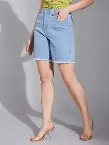 Life With Pockets Women High-Rise Denim Shorts