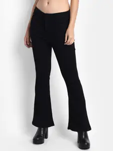 BROADSTAR Women Smart Bootcut Low-Rise Clean Look Cotton Stretchable Jeans