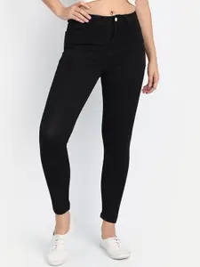 Next One Women Smart Skinny Fit High-Rise Slash Knee Stretchable Jeans