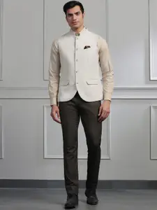 Blackberrys Slim-Fit Woven Nehru Jacket
