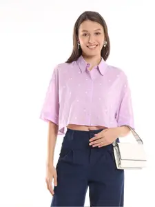 Gazillion Relaxed Boxy Pinstripes Opaque Striped Casual Shirt