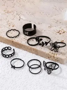 Jewels Galaxy Set Of 10 Stackable Finger Rings