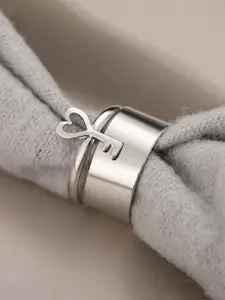 Jewels Galaxy Set Of 2 Silver-Plated Finger Rings