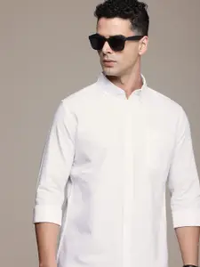 French Connection Men Premium Slim Fit Solid Casual Shirt