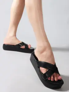 Lavie Cross Strap Open Toe Flats