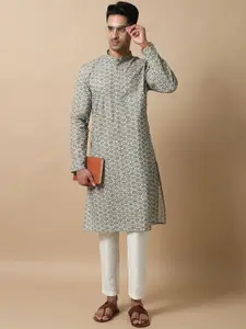 FILORI STUDIO Men Embroidered Threadwork Long Kurta
