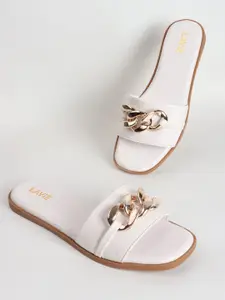 Lavie Embellished Open Toe Flats