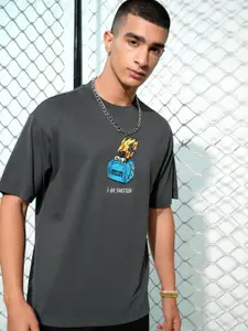 HIGHLANDER Relaxed Fit Graphic Printed Cotton Regular T-shirt