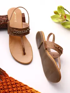 TRASE Textured T-Strap Flats
