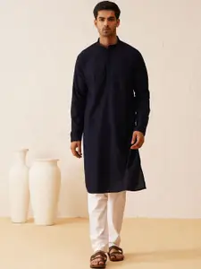 SOJANYA Embroidered Regular Thread Work Pure Cotton Kurta with Churidar