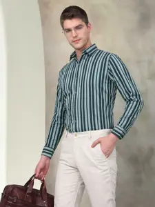 Indian Needle Classic Vertical Stripes Cotton Formal Shirt