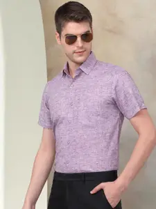 Indian Needle Textured Classic Cutaway Collar Cotton Formal Shirt