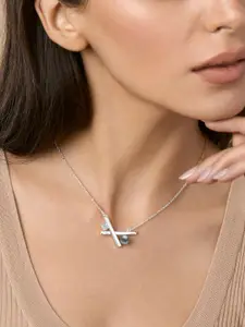 MINUTIAE Brass Silver-Plated Necklace