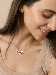 MINUTIAE Brass Rose Gold-Plated Necklace