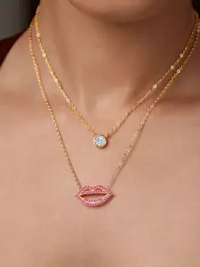 MINUTIAE Brass Gold-Plated Layered Necklace