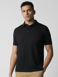 Van Heusen Checked Polo Collar Cotton T-shirt