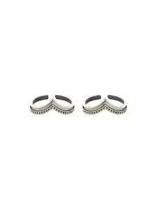 Unniyarcha Set of 2 BOHO Venki 92.5 Silver toe rings