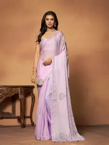 Sangria Embellished Saree With Blouse Piece