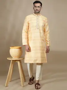 FILORI STUDIO Geometric Woven Design Thread Work Brocade Straight Kurta