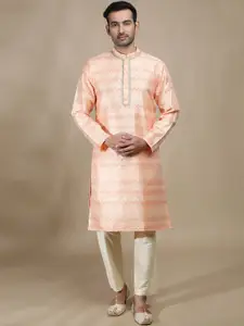 FILORI STUDIO Geometric Woven Design Thread Work Brocade Straight Kurta