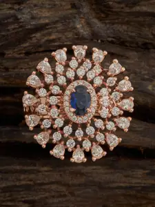 Kushal's Fashion Jewellery Embellished Bridal Rose Gold-Plated Square Drop Earrings