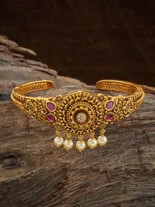 Kushal's Fashion Jewellery Women Gold-Plated Cuff Bracelet