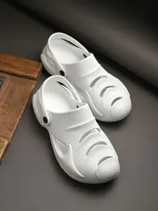 HRX by Hrithik Roshan Men White Croslite Clogs
