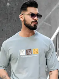 Maniac Typography Printed Round Neck Cotton T-Shirt