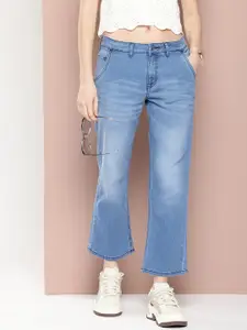 Harvard Women Kick Flared Boot Light Fade Stretchable Cropped Jeans