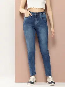 Harvard Women Skinny Fit High-Rise Heavy Fade Stretchable Jeans