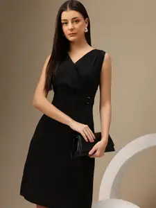 Chemistry A-Line Wrap V-Neck Dress