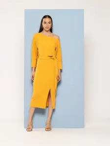 Chemistry Off-Shoulder Sheath Midi Dress