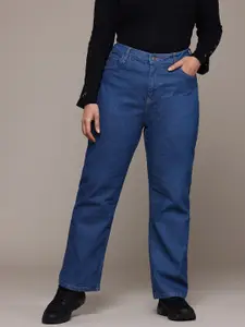 The Roadster Lifestyle Co. Plus Size Women Straight Fit Stretchable Jeans