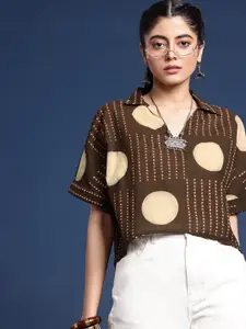 Taavi Block Print Legacy Geometric Print Pure Cotton Shirt Style Top