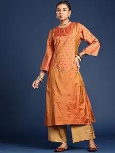 Taavi Floral Printed Gotta Patti Festive Kurta