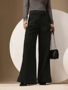 Chemistry Women Wide Leg  Pleated High-Rise Stretchable Jeans