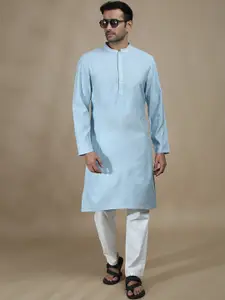 FILORI STUDIO Geometric Woven Design Mandarin Collar Kurta