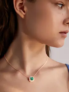 MINUTIAE Brass Rose Gold-Plated Necklace