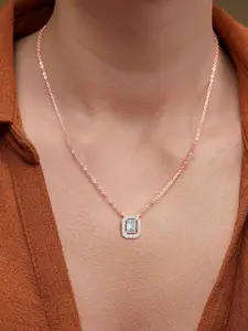 MINUTIAE Brass Rose Gold-Plated Necklace