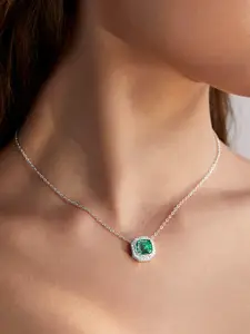 MINUTIAE Brass Silver-Plated Necklace