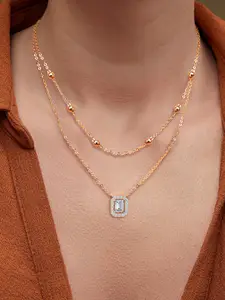 MINUTIAE Brass Gold-Plated Necklace