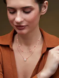 MINUTIAE Brass Gold-Plated Layered Necklace