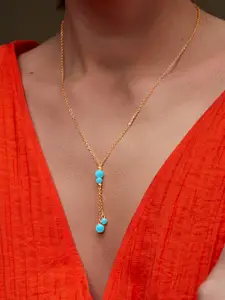 MINUTIAE Brass Gold-Plated Beads Beaded Necklace