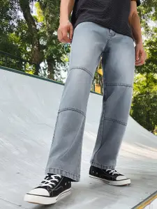 Urbano Fashion Baggy Fit Cut and Sew Panelled Jeans