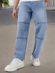 Urbano Fashion Men Loose Baggy Fit Cut and Sew Panelled Jeans