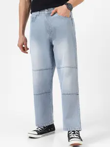 Urbano Fashion Baggy Fit Cut and Sew Panelled Jeans