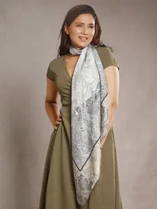 CrossKulture Floral Printed Satin Scarf