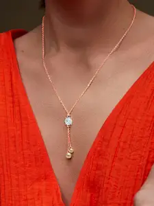 MINUTIAE Brass Rose Gold-Plated Necklace