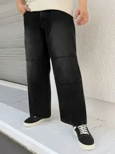Urbano Plus Men Loose Baggy Fit Cut and Sew Panelled Jeans
